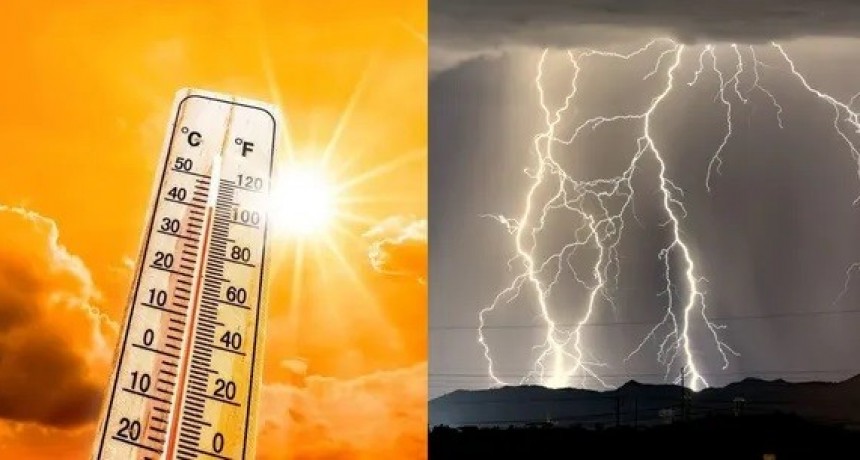 Cinco provincias bajo alerta por tormentas y otras seis por intenso calor