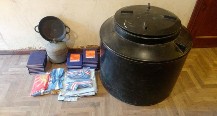 Recuperaron elementos robados de una escuela rural 