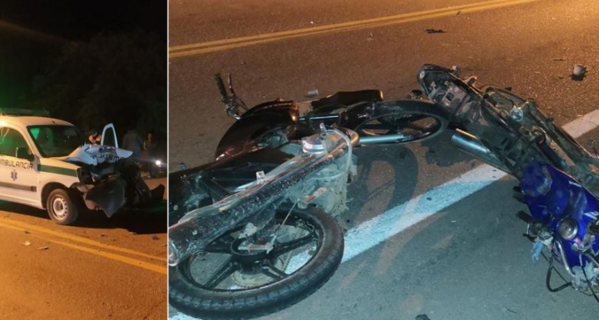 Un motociclista muerto y otro en grave estado tras chocar con una ambulancia en la ruta nacional 34
