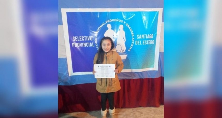 Una pequeña de Colonia Dora fue elegida para competir en el 1° Certamen Nacional de Artistas