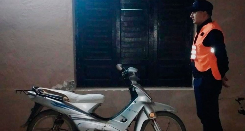 Recuperan una moto y descubren una 