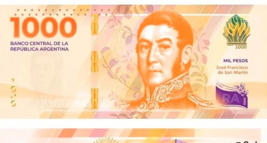 Asi es el nuevo billete de $1.000 con la imagen de San Martín que prepara el Gobierno