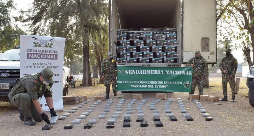 Dos bolivianos llevaban 105 kilos de cocaína, camuflada en un cargamento de bananas