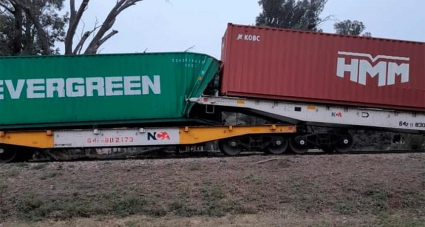 Colonia Dora: una brusca maniobra del Tren de Carga provocó el choque de containers