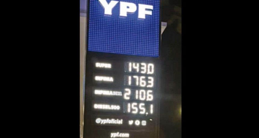 YPF anunció aumento del 8,5% en naftas, pero en Santiago del Estero subió 12%