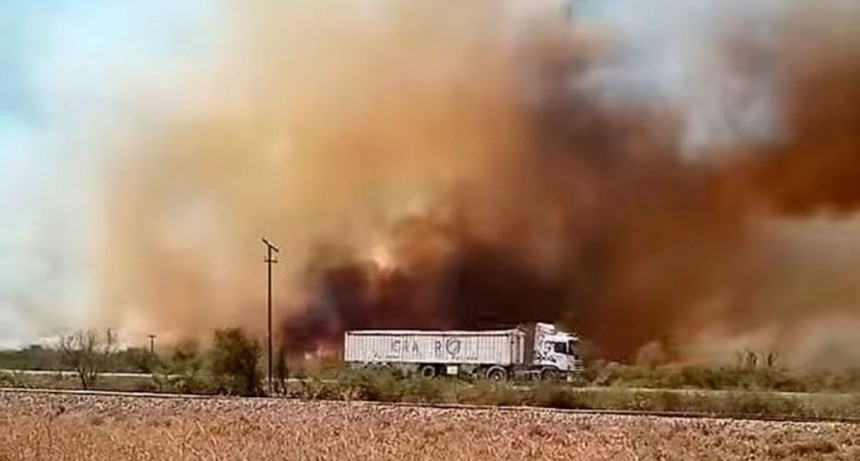 Incendio forestal puso en peligro a las viviendas rurales cerca de Real Sayana