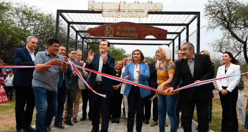 Zamora participó de la inauguración del Parque Ecológico y Reserva Nativa Urbana 