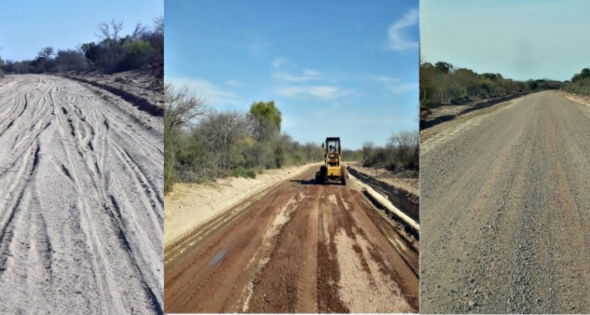 Tramo Villa Mailin- San José: Finalizó el enripiado de 18 kilómetros